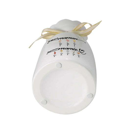 Prima di Tutto Mamma™ – vaso in ceramica personalizzato con i nomi della famiglia