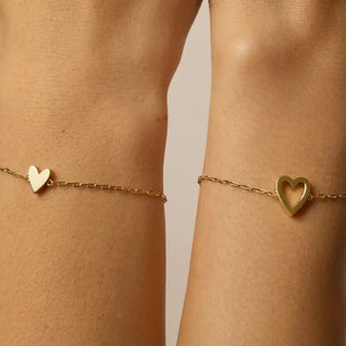 Cuori Legati™ – Braccialetti di coppia con cuore