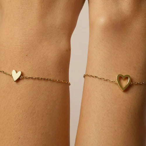 Cuori Legati™ – Braccialetti di coppia con cuore