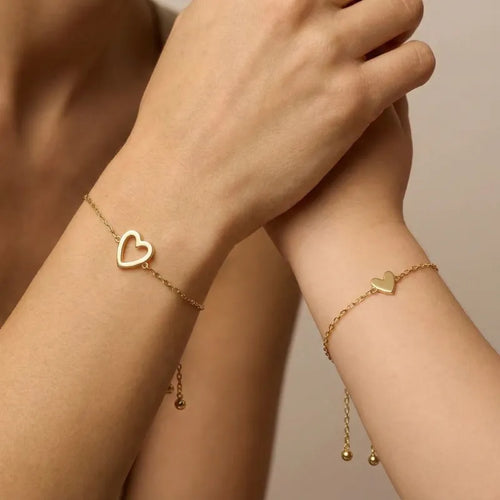 Cuori Legati™ – Braccialetti di coppia con cuore