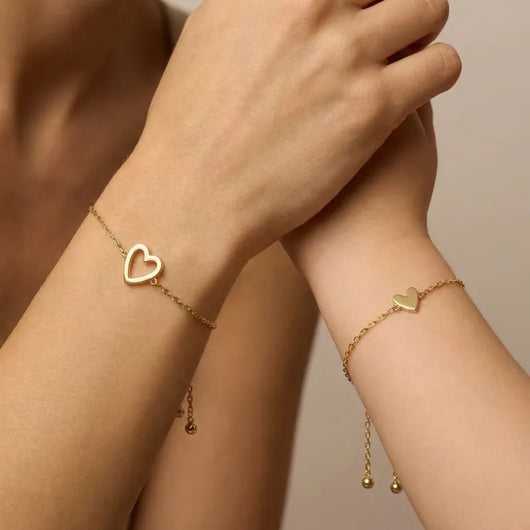 Cuori Legati™ – braccialetti di coppia abbinati con cuore