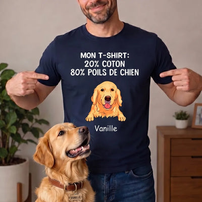 T-shirt personalizzata con cane per papà