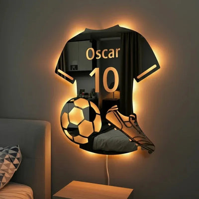 Maglia a specchio LED personalizzata con nome e numero