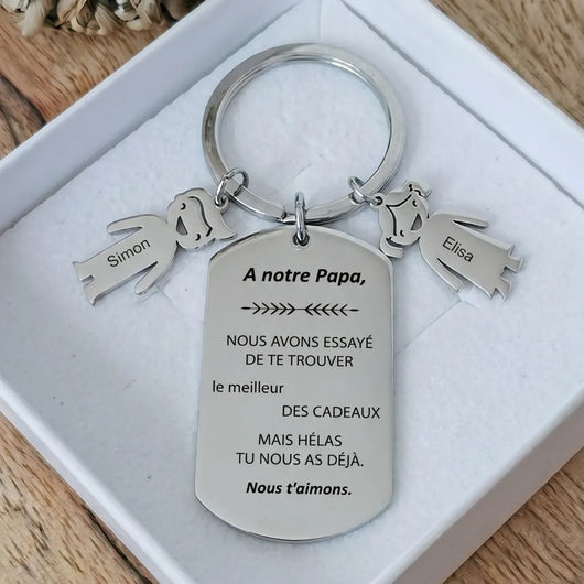 Portachiavi personalizzato Al Mio Papà™ inciso per il papà