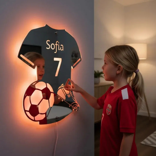 Maglia a specchio LED personalizzata con nome e numero