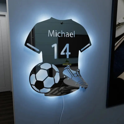 Maglia a specchio LED personalizzata con nome e numero