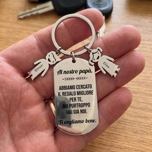 Al Mio Papà™ – Portachiavi personalizzato per papà