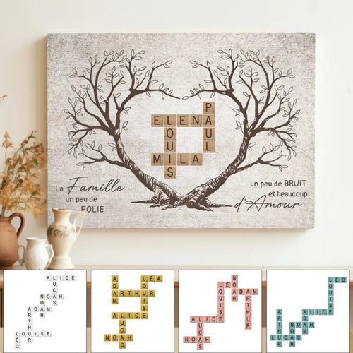 L’Albero di Famiglia™ – Tela cruciverba con nomi personalizzati