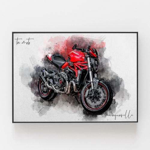RideArt™ - Poster moto in stile acquerello