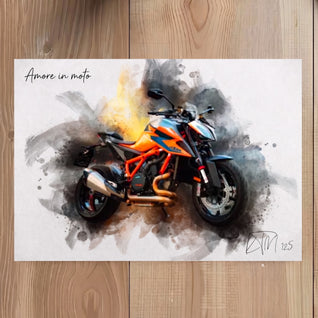 RideArt™ - Poster moto in stile acquerello
