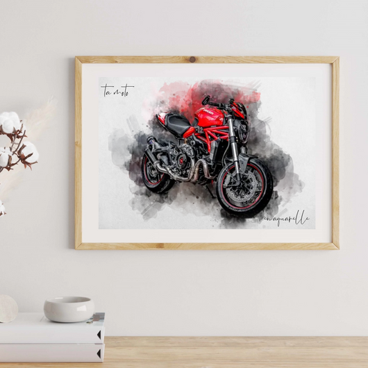 RideArt™ - Poster moto in stile acquerello
