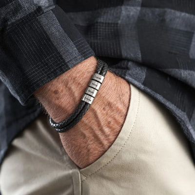 Bracciale in pelle I Miei™ personalizzato con nomi