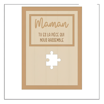 Per la Mamma™ - Cornice puzzle famiglia personalizzata