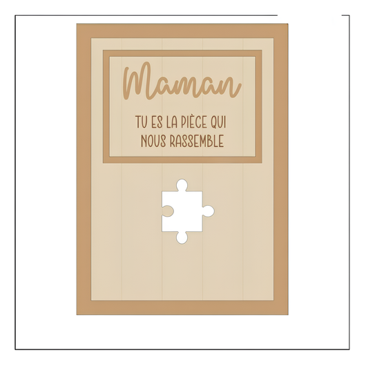 Per la Mamma™ - Cornice puzzle famiglia personalizzata