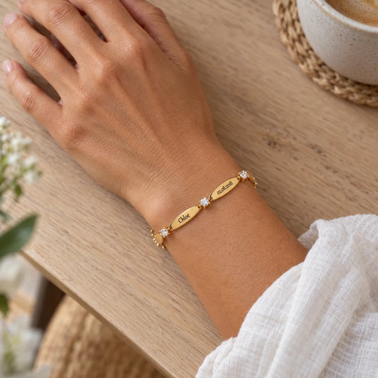 Bracciale personalizzato con nomi incisi