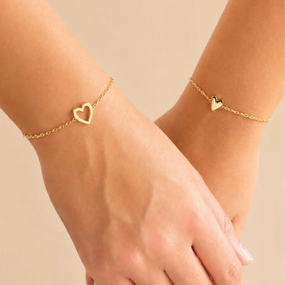Cuori Legati™ – braccialetti di coppia abbinati con cuore