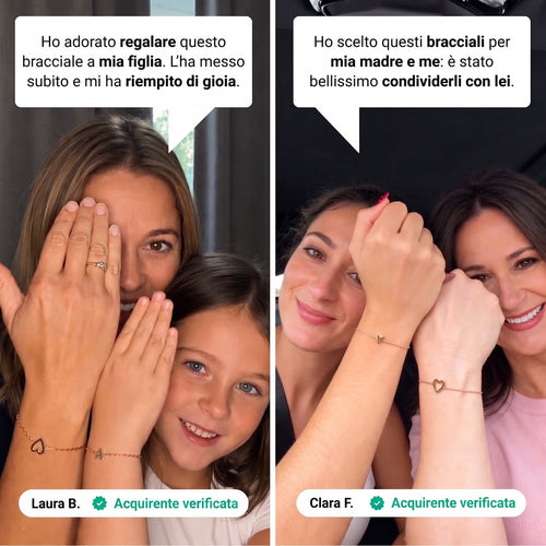 Cuori Legati™ – Braccialetti di coppia con cuore