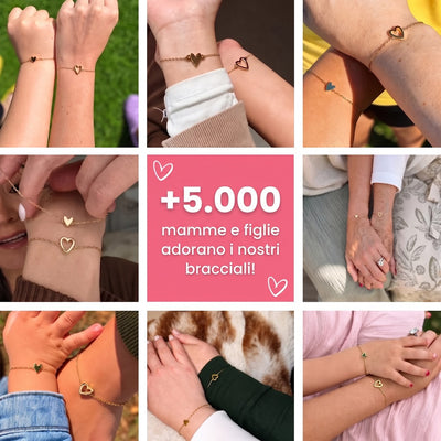 Cuori Legati™ – braccialetti di coppia abbinati con cuore