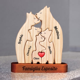 Famiglia Orsi™ - Puzzle Personalizzato in Legno