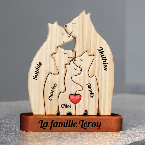 Famiglia Orsi™ - Puzzle Personalizzato in Legno
