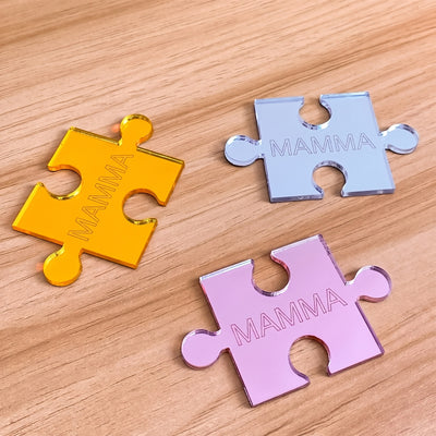 Per la Mamma™ - Cornice puzzle famiglia personalizzata