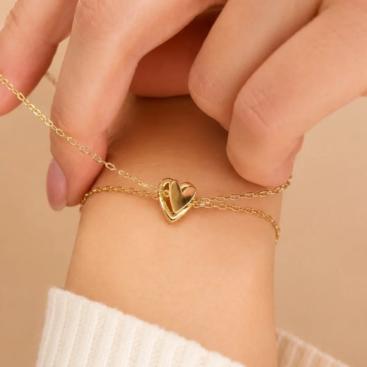Cuori Legati™ – braccialetti di coppia abbinati con cuore