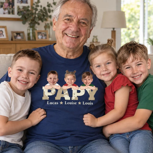 Team Nonno™ – t-shirt personalizzata con i nomi dei nipoti
