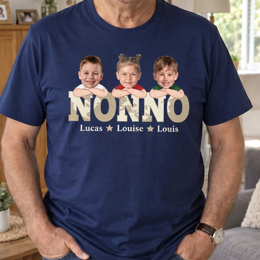 Team Nonno™ – t-shirt personalizzata con i nomi dei nipoti