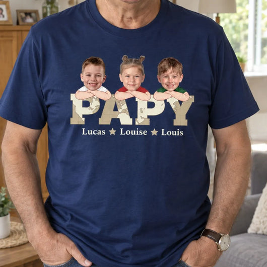 Team Nonno™ – t-shirt personalizzata con i nomi dei nipoti