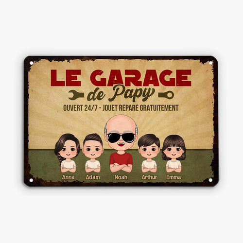 Il Garage del Nonno™ - Targa decorativa personalizzata