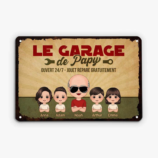 Il Garage del Nonno™ - Targa decorativa personalizzata