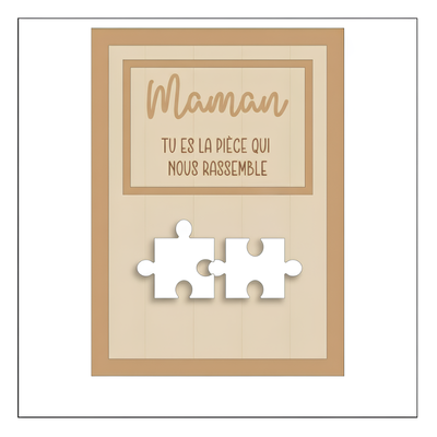 Per la Mamma™ - Cornice puzzle famiglia personalizzata