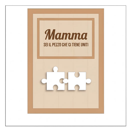 Per la Mamma™ - Cornice puzzle famiglia personalizzata