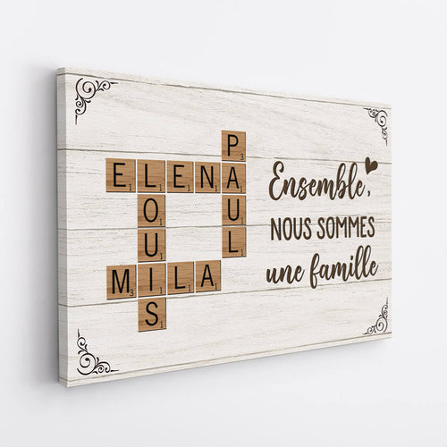 Famiglia in Lettere™ – Tela cruciverba famiglia personalizzata