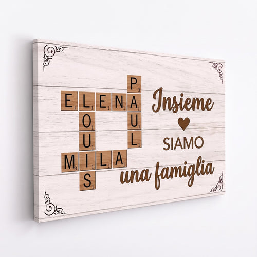 Famiglia in Lettere™ – Tela cruciverba famiglia personalizzata