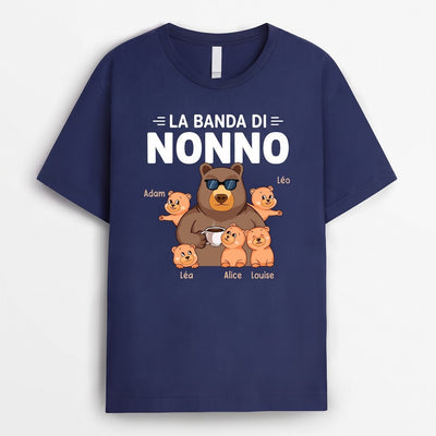 T-shirt Nonno Orso personalizzata con i nomi dei nipoti