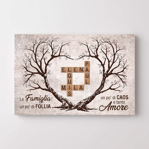 L’Albero di Famiglia™ – Tela cruciverba con nomi personalizzati