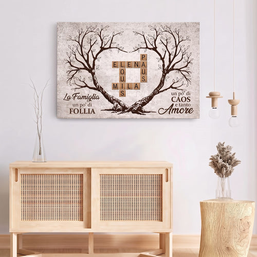 L’Albero di Famiglia™ – Tela cruciverba con nomi personalizzati