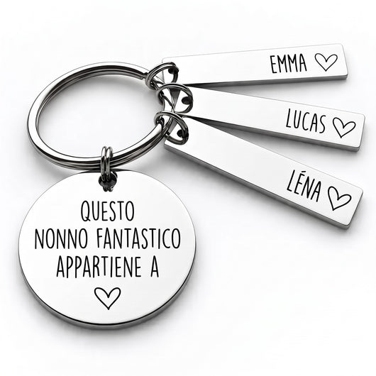 Il Portafortuna del Nonno™ - Portachiavi personalizzato