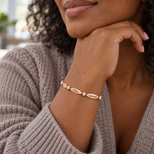 Bracciale personalizzato con nomi incisi