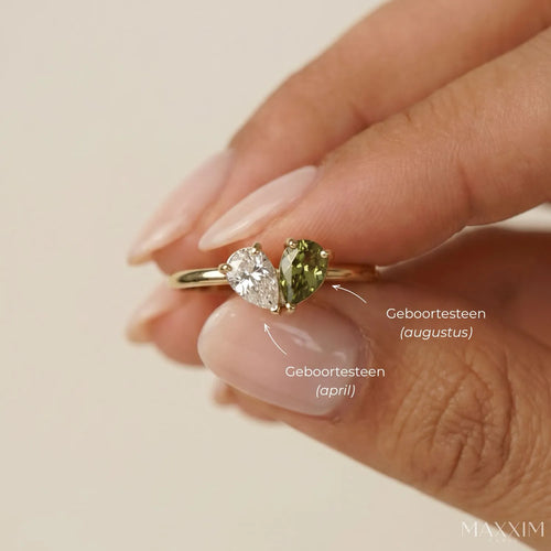Inseparabili™ – Anello con due pietre portafortuna