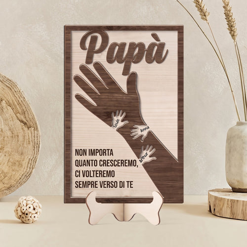 Legati a Te™ – Cornice in legno personalizzata per papà
