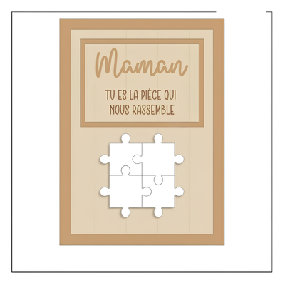 Per la Mamma™ - Cornice puzzle famiglia personalizzata