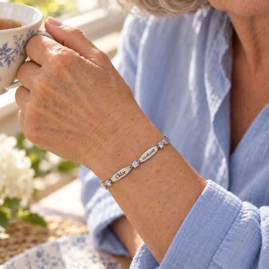 Bracciale personalizzato con nomi incisi