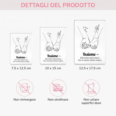 Legati per la Vita™ – Targa in acrilico personalizzata per coppia