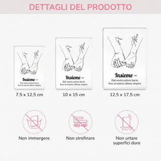 Legati per la Vita™ – Targa in acrilico personalizzata per coppia