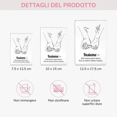 Legati per la Vita™ – Targa in acrilico personalizzata per coppia