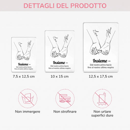Legati per la Vita™ – Targa in acrilico personalizzata per coppia