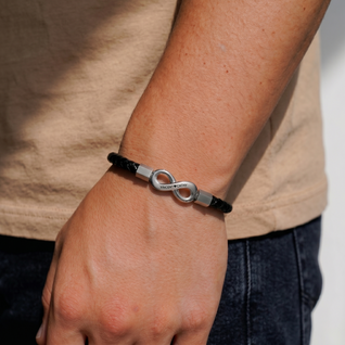 Il Mio Infinito™ - Bracciale infinito in pelle personalizzato