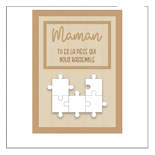 Per la Mamma™ - Cornice puzzle famiglia personalizzata